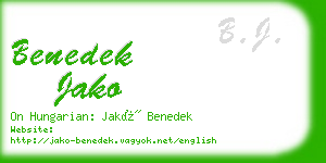 benedek jako business card